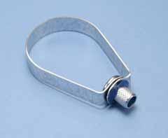 SWIVEL LOOP HNGER 100 Heavy Duty djustable and Hanger Size Range: 1/2 through 8 non-insulated pipe lines Features a retained insert nut to ensure that the loop hanger and insert nut stay