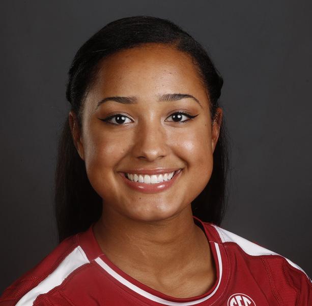 Made her Crimson Tide debut in the match against Incarnate Word (Aug. 27).