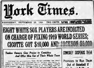 Thus, the underpaid Chicago Whitesox players had no bargaining power for higher wages, despite the fact that
