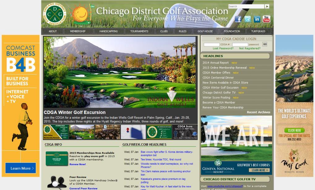 com CDGA Store allows members to purchase CDGA-logo products Archived issues of Chicago District Golfer