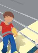 WRONG: Boy and girl are crossing the tracks while a