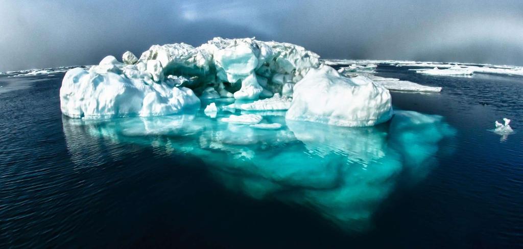 Sea water is 10% more dense than an iceberg, so 90% is submerged and 10% is