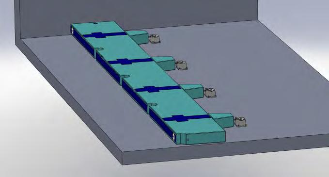 The Submersible Swimwall is produced from FRP with internal bouyancy to permit manual operationg using supplied air lines.