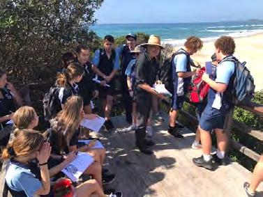 Students then observed areas of extreme coastal erosion and discussed dune