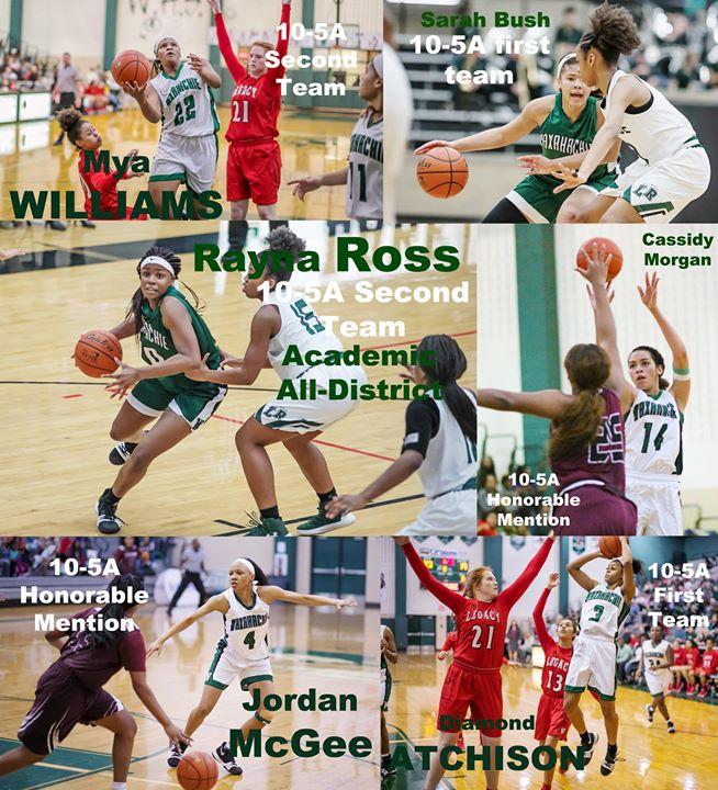 Six Lady Indian basketball players named 10-5A