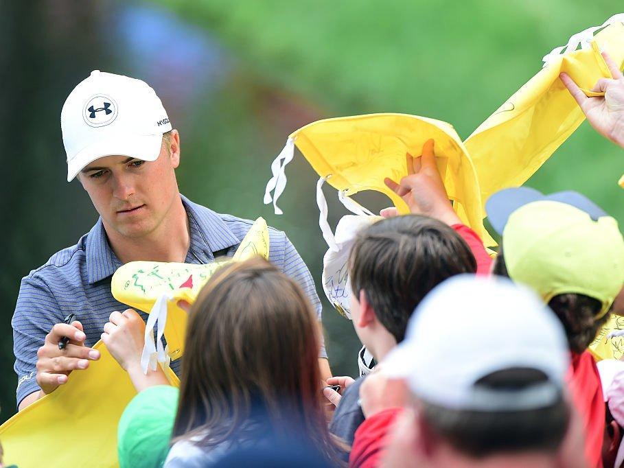 Fans always line the ropes at big tournaments in hopes of getting a signature. But this is tougher to do at Augusta.