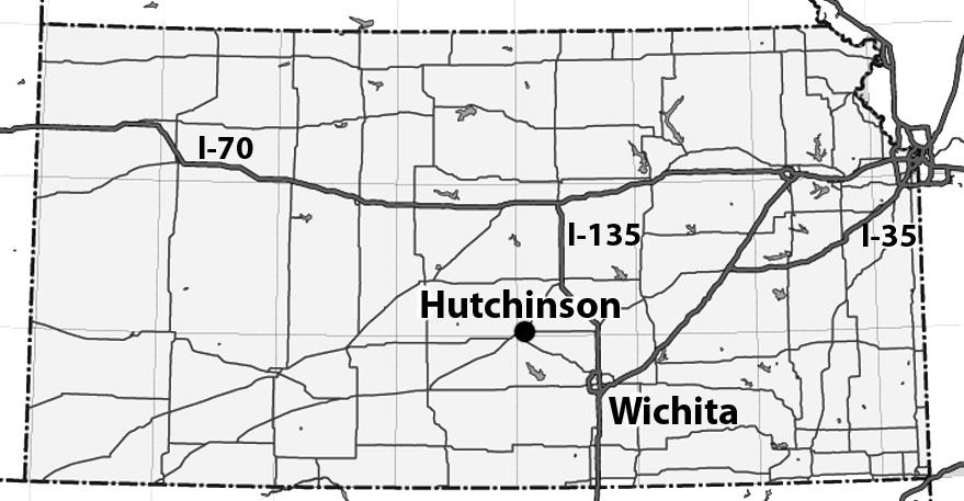 to Hutchinson is located in South Central Kansas and can be easily reached from all directions PAGE 10 From US-50/K-96 via Yoder Rd: take Yoder Rd to 17th St, follow bend West.