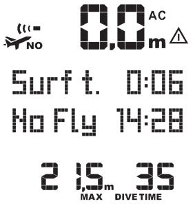 7. AFTER DIVING Once back at the surface, Suunto D4i continues to provide post-dive safety information and alarms. Calculations to enable repetitive dive planning also help to maximize diver safety.