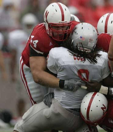 Moore leads the Huskers in both tackles for loss (nine) and sacks (4.0) this season.