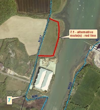 However, there are options for some sections of the route to be in proximity of the river