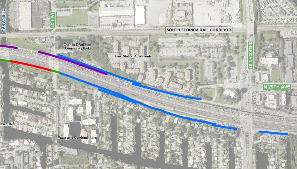 EXISTING AND PROPOSED REPLACEMENT NOISE WALLS ALONG I-95 Recommended 8 Tall Shoulder Mounted Noise Barrier No.