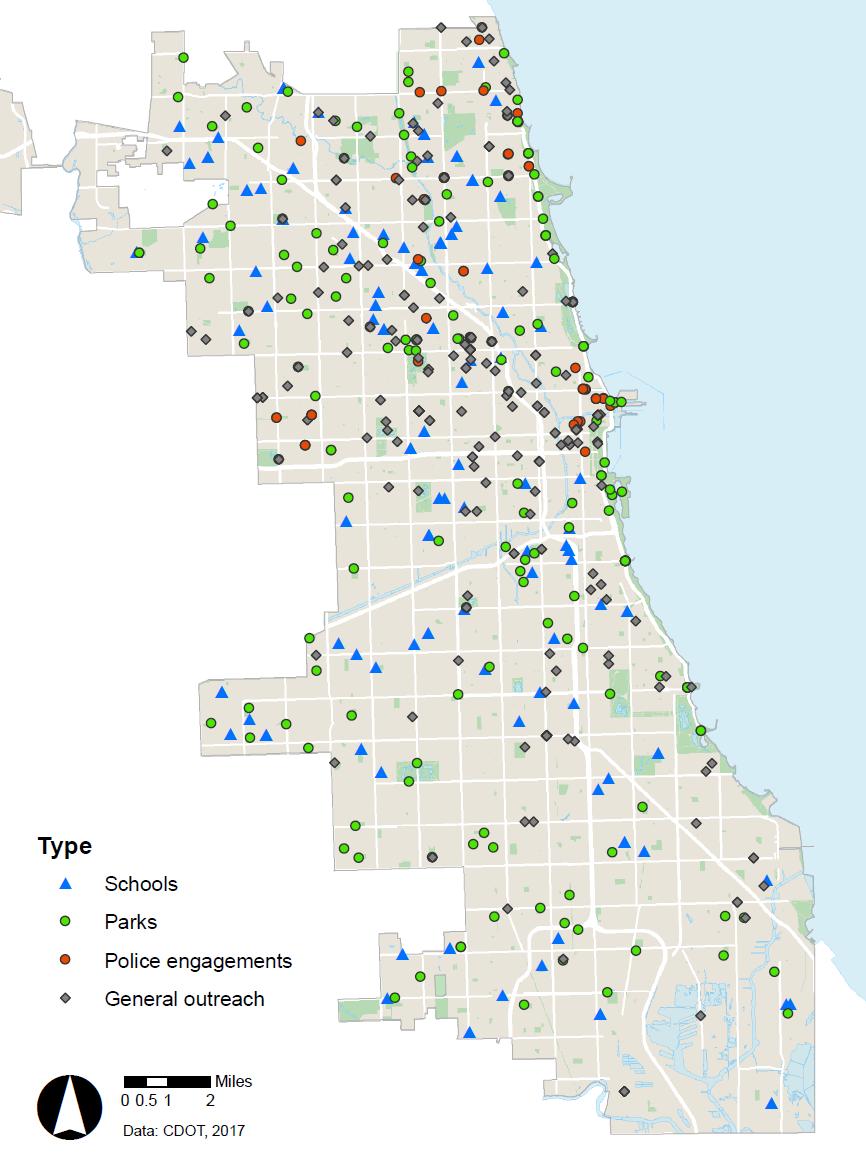 617 Events 158 school events, 473 classroom visits 37 senior education events 147 Chicago Park District day camp
