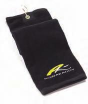 PowaKaddy bag cover with adjustable fasteners.