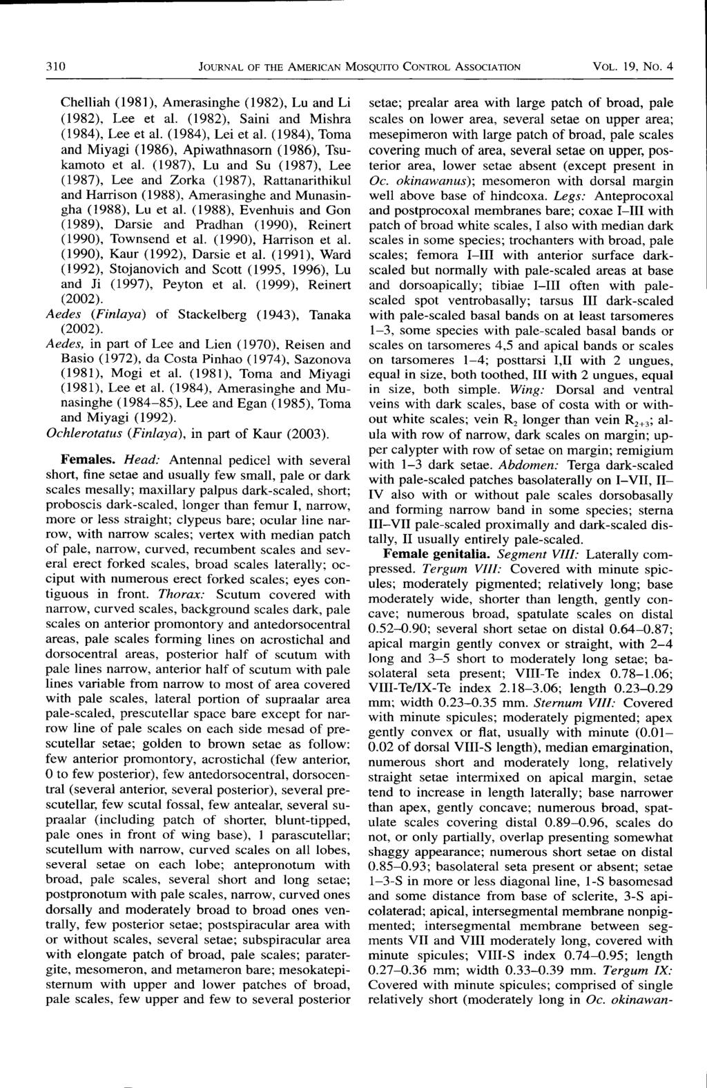 310 JounNel of THE AMERIcIN Moseuno CoNrnor- AssocrnrroN VoL. 19, No. 4 Chelliah (1981), Amerasinghe (1982), Lu and Li (1982), Lee et al. (1982), Saini and Mishra (1984), Lee et al. (1984), Lei et al.