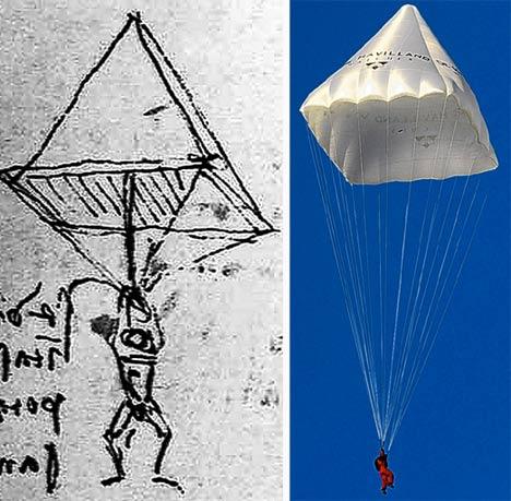 Vinci s death. The parachutes helped save lives even though that wasn t the purpose of it.