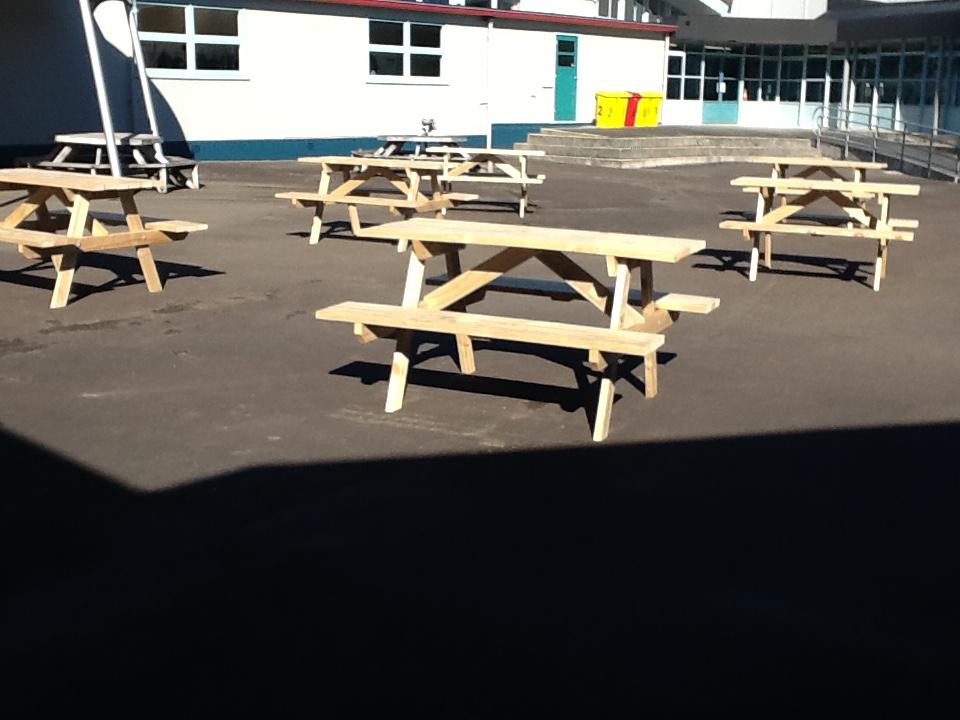 Dear Parents/Caregivers, At the beginning of the term the Student Council purchased new picnic tables for Hutt Intermediate students to