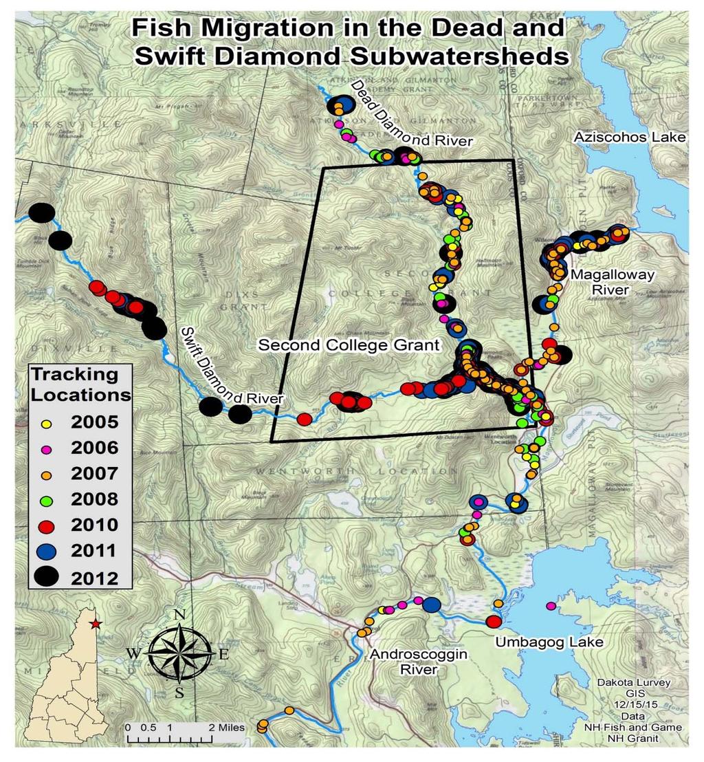 Hydrologic connectivity allows fish to migrate and disperse One wild Brook Trout traveled over 70 miles in a single year!