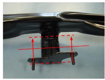 6. Alteration of the heating bracket for convertible In the convertible car the heating