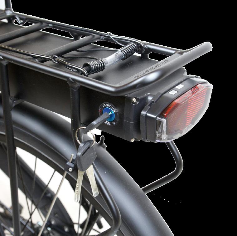 REAR DRIVE E-SYSTEM TURNING ON THE SYSTEM Triobike mono rear drive features a pedal-assist electric drive system manufactured by Promovec: PLEASE CAREFULLY READ ITS MANUAL.