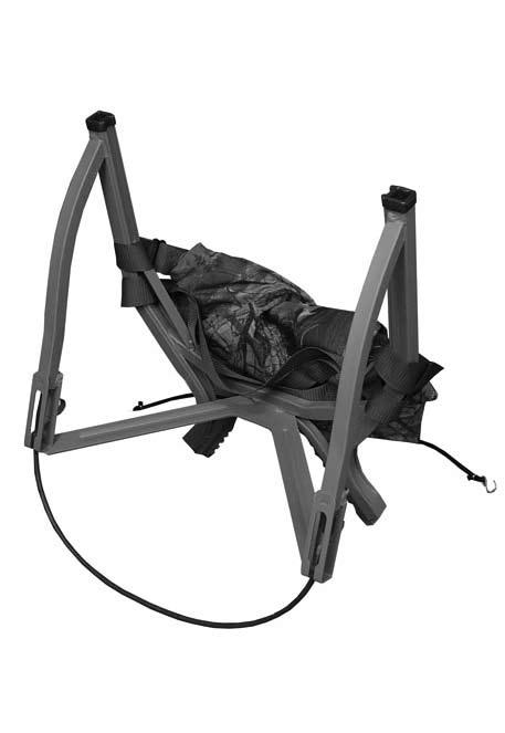 Take the platform and slide it into the seat climber so that its upright braces and cable bracket are next to the same areas on the seat climber as shown in Figure 22. Step 3.