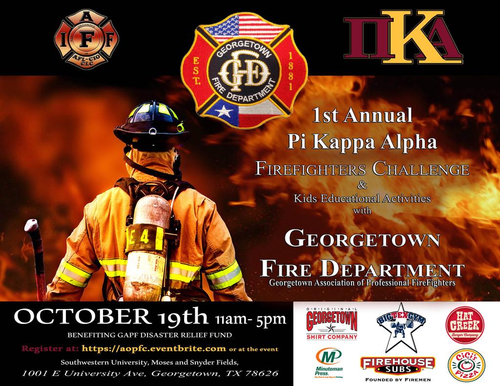 Firefighter s Challenge This October 19, the chapter partnered with the Georgetown Fire Department for the first annual Firefighter s Challenge!