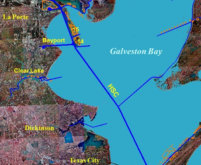 HOUSTON SHIP CHANNEL PA15 and Mid Bay PA Shoreline Stabilization La Porte Spillman Is. Atkinson Is. 16 Type of Work: Houston Ship Channel PA No.