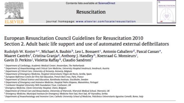 vice chair Belgian Resuscitation Council 6 maart 2013 ERC 2010 Guidelines Role of chest compression depth during resuscitation