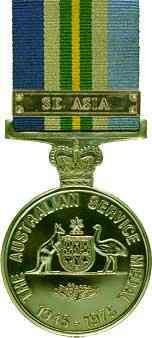 non-warlike operations during the period commencing on 3 September 1945 and ending on 16 September 1975 Australian Active Service Medal 1945-1975 The Australian Active Service