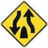 Warning Signs Slippery When Wet Merging Traffic Divided Highway Sharp Turn Two Way Traffic Lane Ends End Divided Highway Traffic Signal