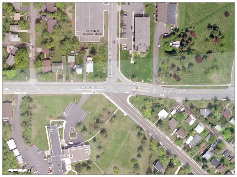 College St Junction Ave chosen along with geometric realignments and improvements that should provide acceptable long-term operations, improve geometry and sightlines, and enhance pedestrian