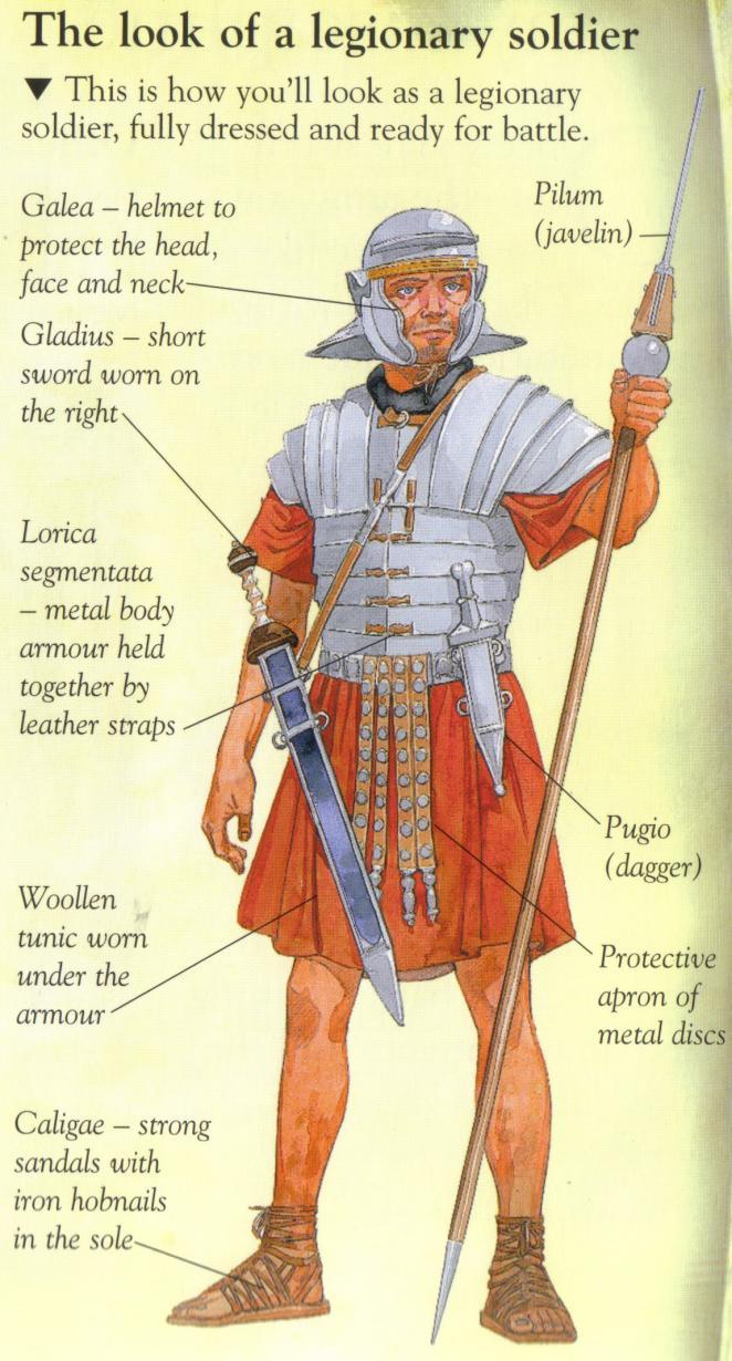 Legionary soldiers were all citizens of Rome. They were very well trained and disciplined.