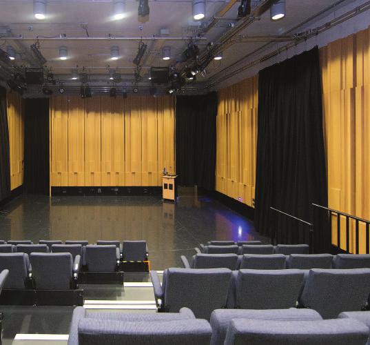 The Studio With a seat capacity of 125, the Studio is a versatile space and is perfect for presentations, conferences, music performances or as a black box theatre.