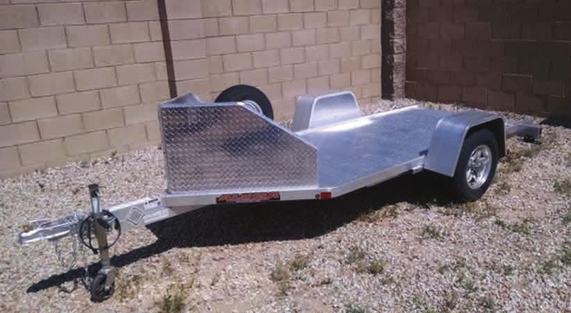 ALUMA MC10 single motorcycle trailer FOR SALE Trailer is a 2014 with only 4000 miles on it.