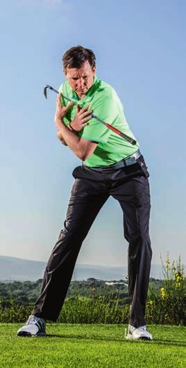 swing sequence backswing, downswing, impact and through keeps your upper