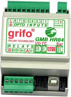 grifo Mini BLOCK Housing, 8 Opto Input, 4 Relay Outputs GMM 518 grifo Mini Module AT 89C51CC03