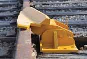 field side of rail gauge side of rails field side of rail Install derail where rails are #1 relay quality or better (less than 1/8 head wear).