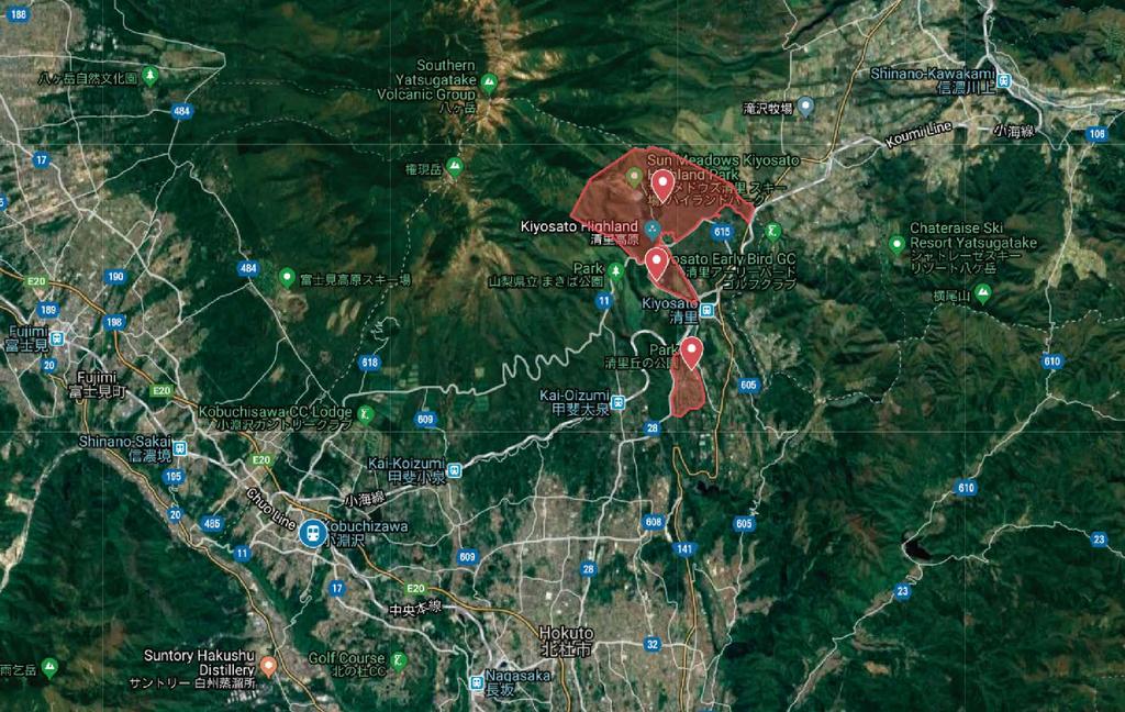 organizer. The previous map of Seisenryo and Forest in Kiyosato (Kiyosato Utsukushimori, 1:10,000/5 m, year 2014) can be found on the website.