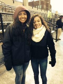 Sisters Sarah and Megan Foy (AVID IV) are managers of the Varsity Football Team.