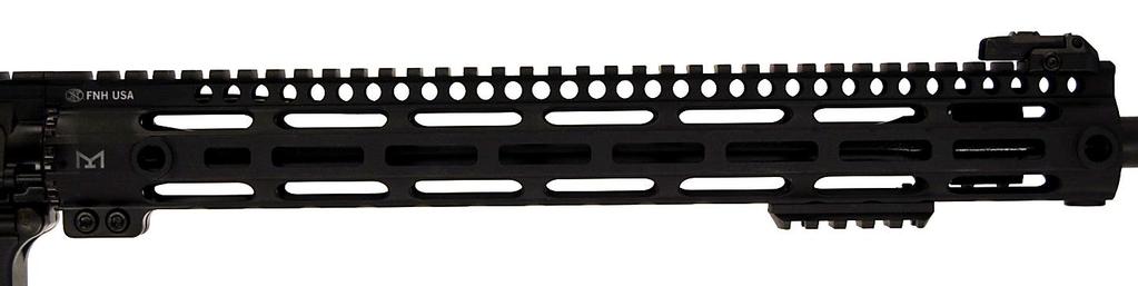 4. Free Float Handguard The Midwest Industries, Inc. SSM M-LOK 15 free-float forearm/rail assembly is installed on the FN15 DMR in place of the standard round handguards.