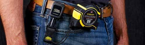 Low Profile tether that can be worn on a belt - Not obtrusive like a standard tool tether. Provides minimal resistance on tape measure during use.