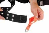user-dependent. With a looped tether, the strength of the attachment is based on the lanyard wrapped around the tool.