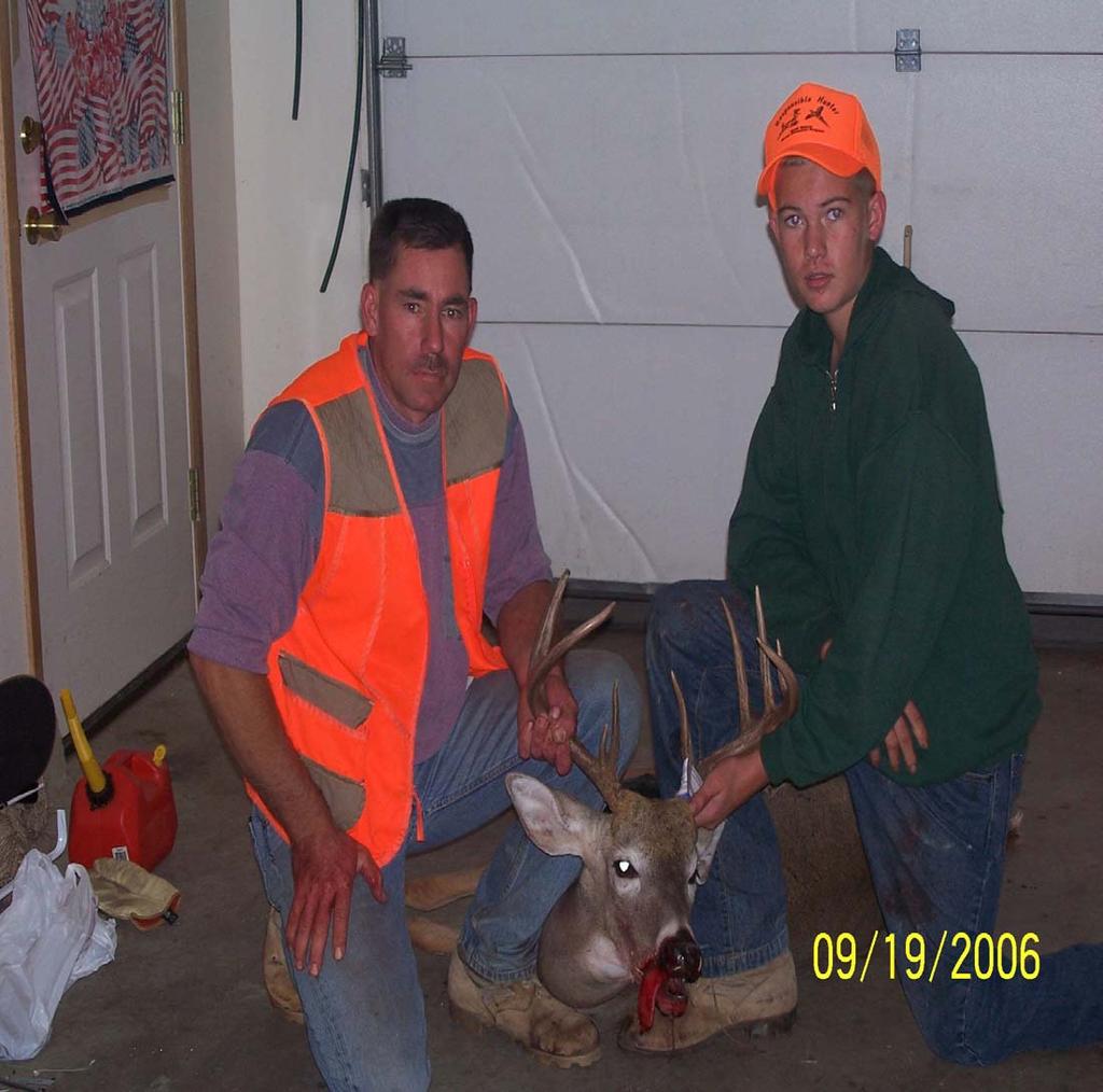 Pictured below is Ryan Robinson of Minot with a buck that he took by Antler, ND during the youth hunt.