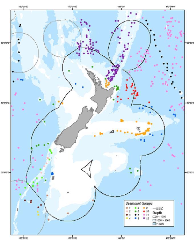 Seamount variability Seamounts cover a wide range of: Locations Depths Oceanographic conditions Substrate types
