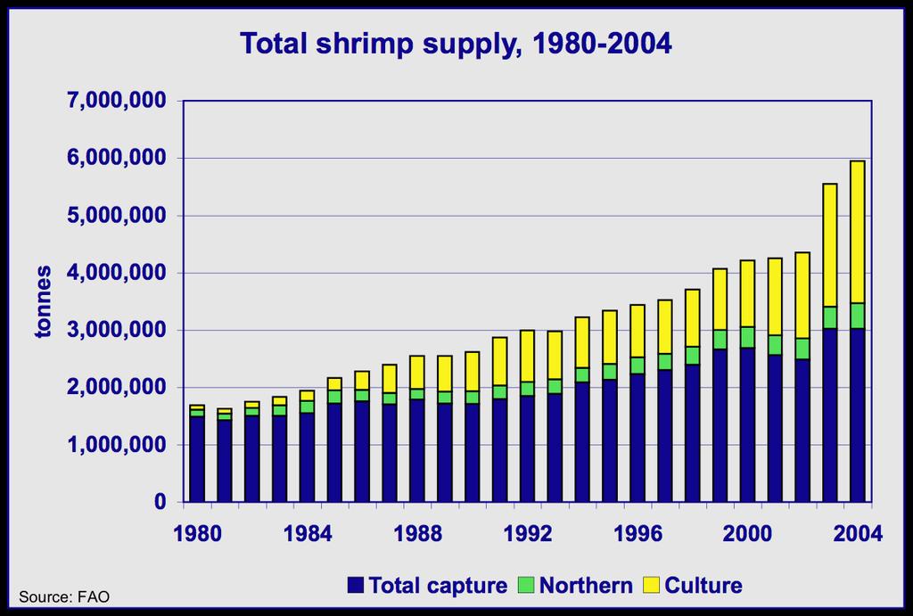 III SHRIMP MARKET 1. OVERVIEW This chapter examines the conditions of demand and supply of northern shrimp in the international market. Northern shrimp (P.