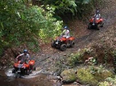 ATV TOUR Your guide will lead you, on your own fully equipped ATV, through plantations, cattle farms, typical small Costa Rican towns, crystal clear streams, and winding mountain paths to
