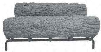 If the log has a heat chamber, it should face to the rear. NOTE: Be sure to maintain a space between the front and rear logs (Fig. 7-1).