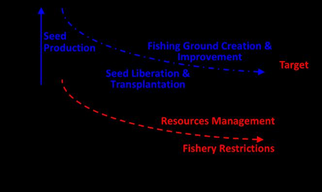 Results of fish gathering surveys, fish market surveys, questionnaire surveys, and interviews have been used to analyze the extent of enhancement or cost-effectiveness of the AR fishing grounds.