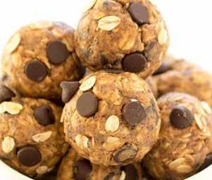 Ingredients Instructions 2 /3 cup creamy peanut butter 1 /2 cup semi-sweet chocolate chips 1 cup old fashioned oats 1 /2 cup ground flax seeds 2 tablespoons honey Mix all ingredients together and