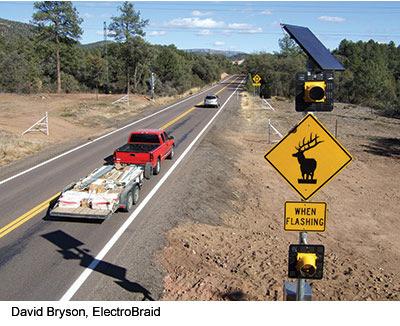 7 de 14 14/05/2011 20:57 This solar-powered, animal-activated warning sign is part of an at-grade wildlife crosswalk near Payson, AZ.