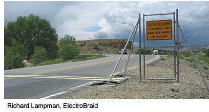 signs with battery-powered flashing amber lights at the ends of 2-mile (3.2-kilometer) and 4-mile (6.